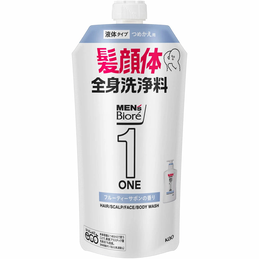 4901301350138 M Biore ONE All-in-One Body Wash Fruity Soap Scent Refill