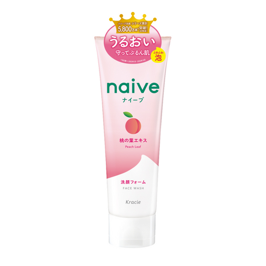 Naive Facial Cleansing Foam with Peach Leaf Extract 130g
