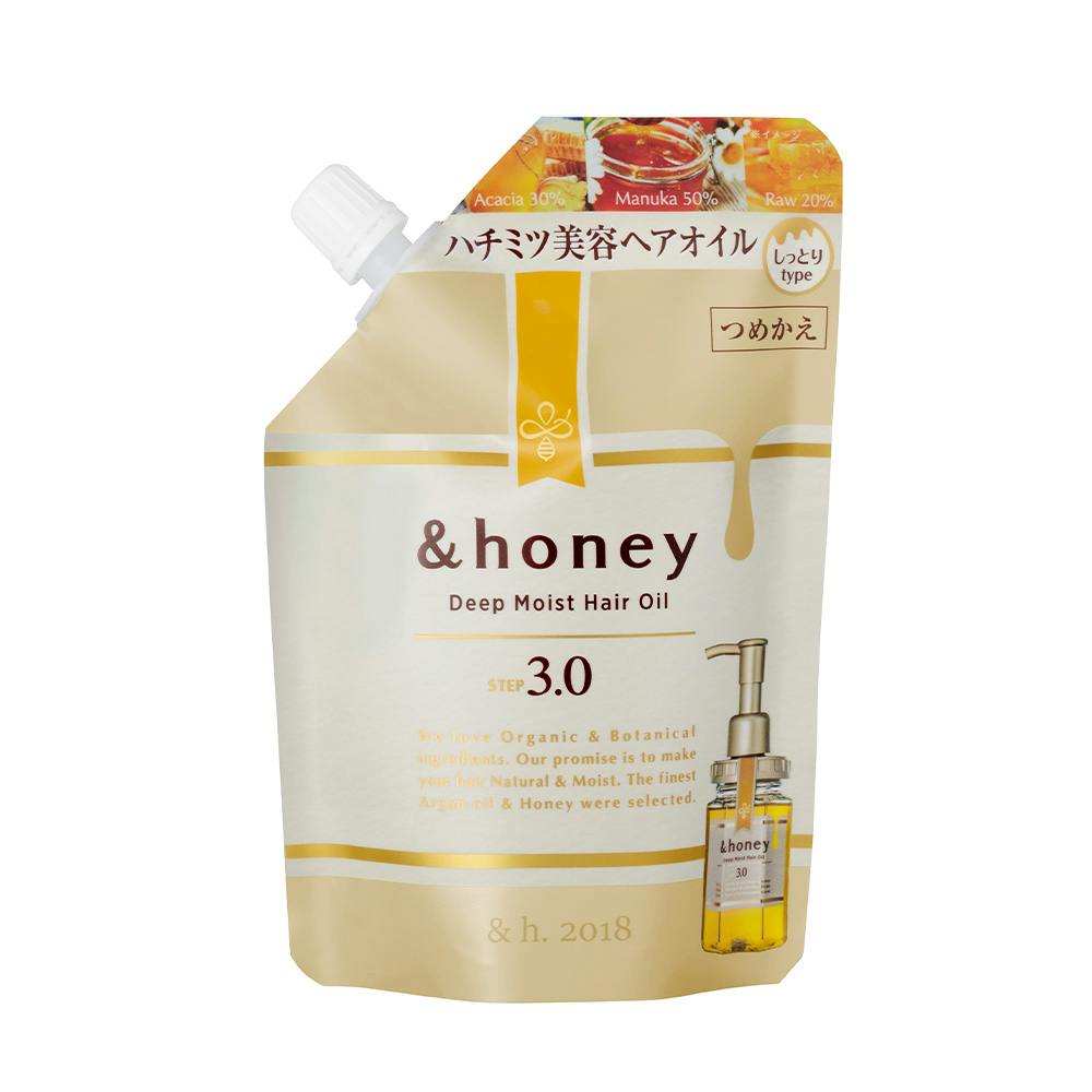 4589546893308 & Honey Deep Moist Hair Oil 3.0 Refill 75ml