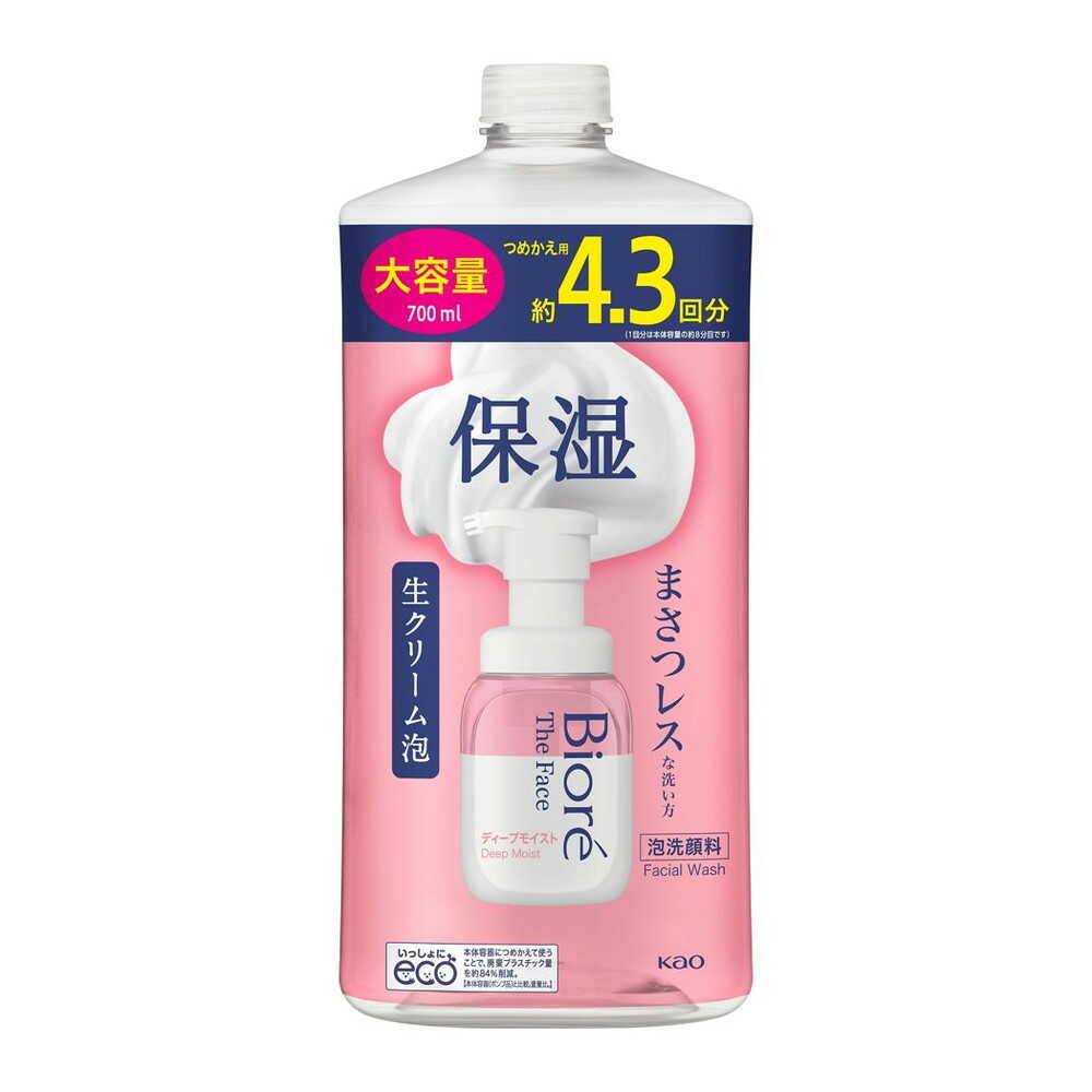 4901301429254 Biore The Face Foaming Facial Cleanser Deep Moist Refill 700ml