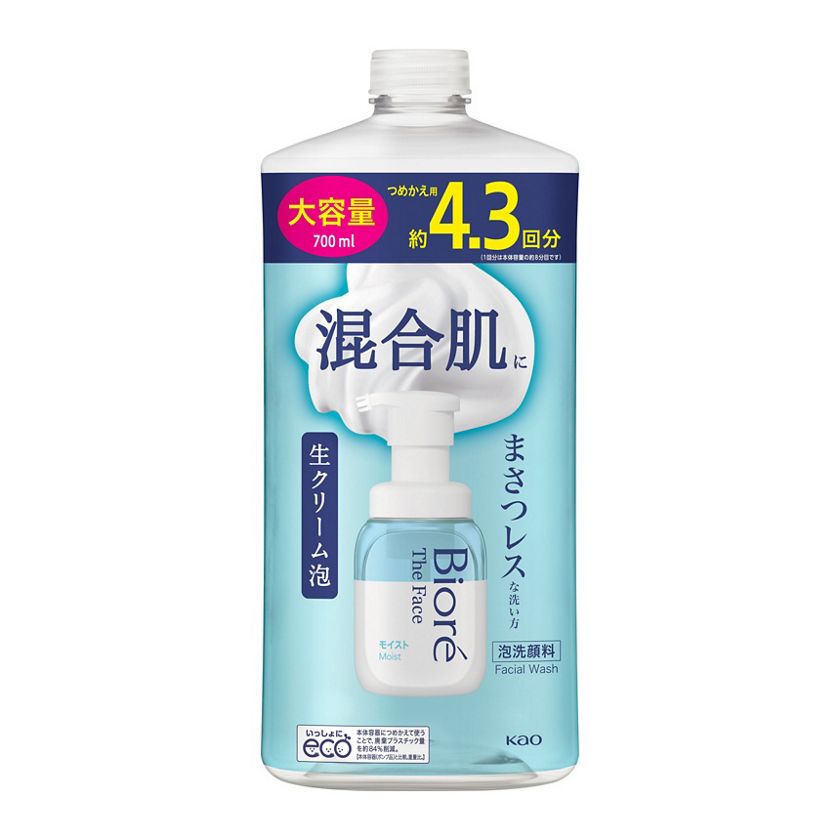 4901301429261 Biore The Face Foaming Facial Cleanser Moist Refill 700ml