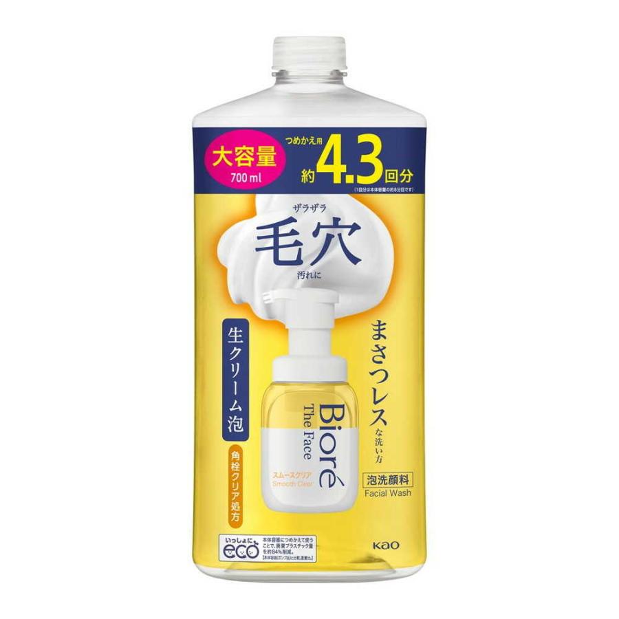 4901301429278 Biore The Face Foaming Facial Cleanser Smooth Clear Refill 700ml