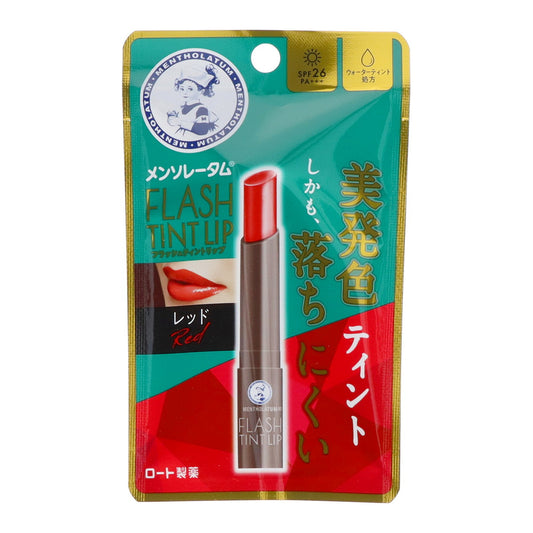 4987241192557 Mentholatum Flash Tint Lip Balm SPF26 PA+++ - Red 2.0g