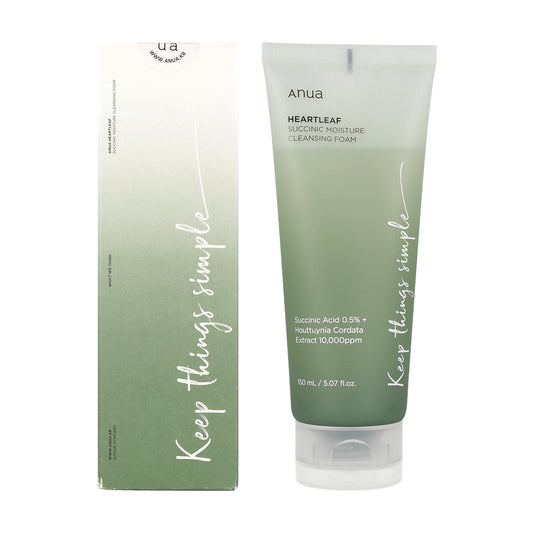 8809640733659 ANUA HEARTLEAF SUCCINIC MOISTURE CLEANSING FOAM 150ml