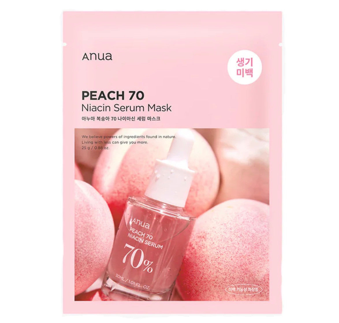 8809640734021 ANUA PEACH NIACIN SERUM MASK 25g (1PC)