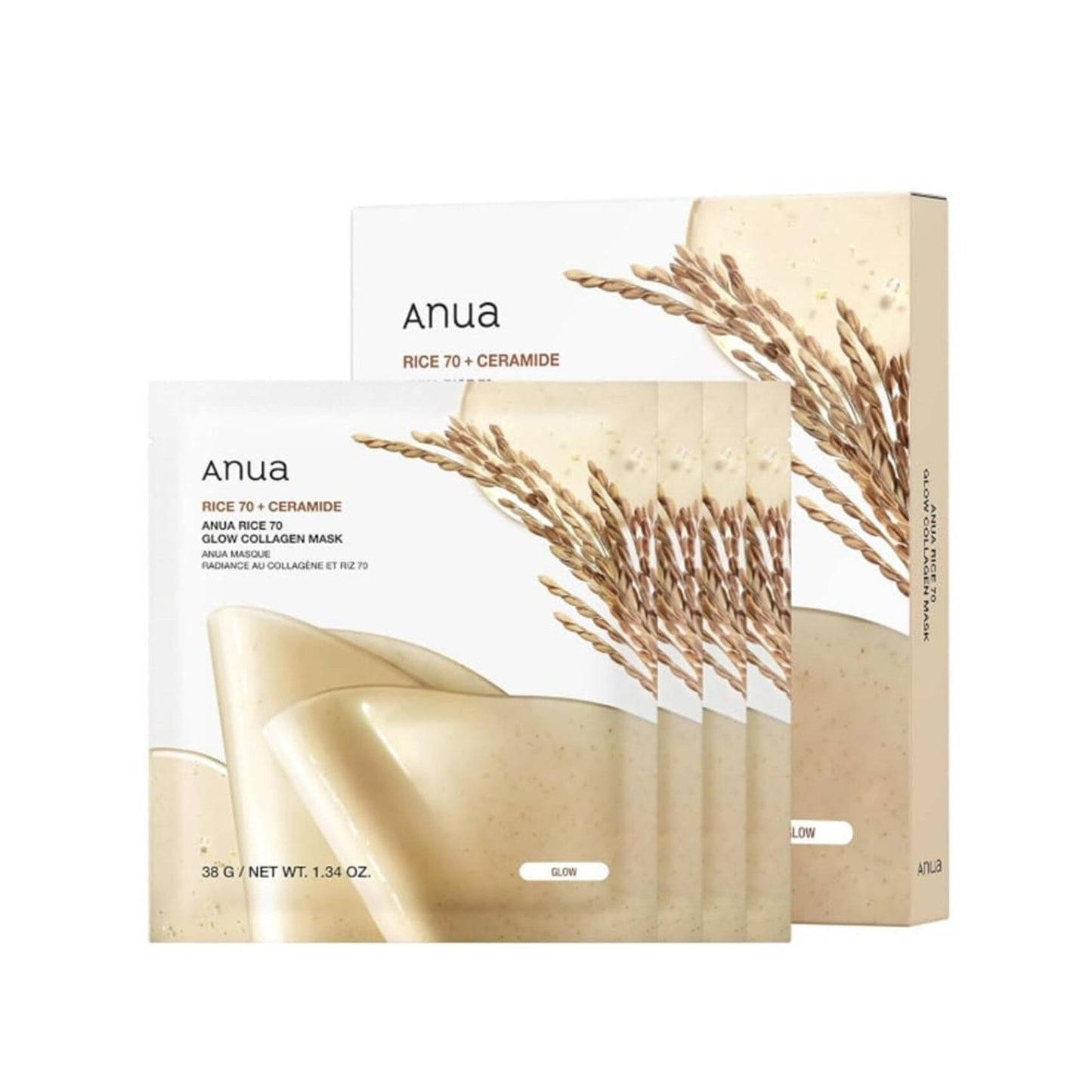 8809640737220 RICE 70 GLOW COLLAGEN MASK 38G (1EA)*4SET