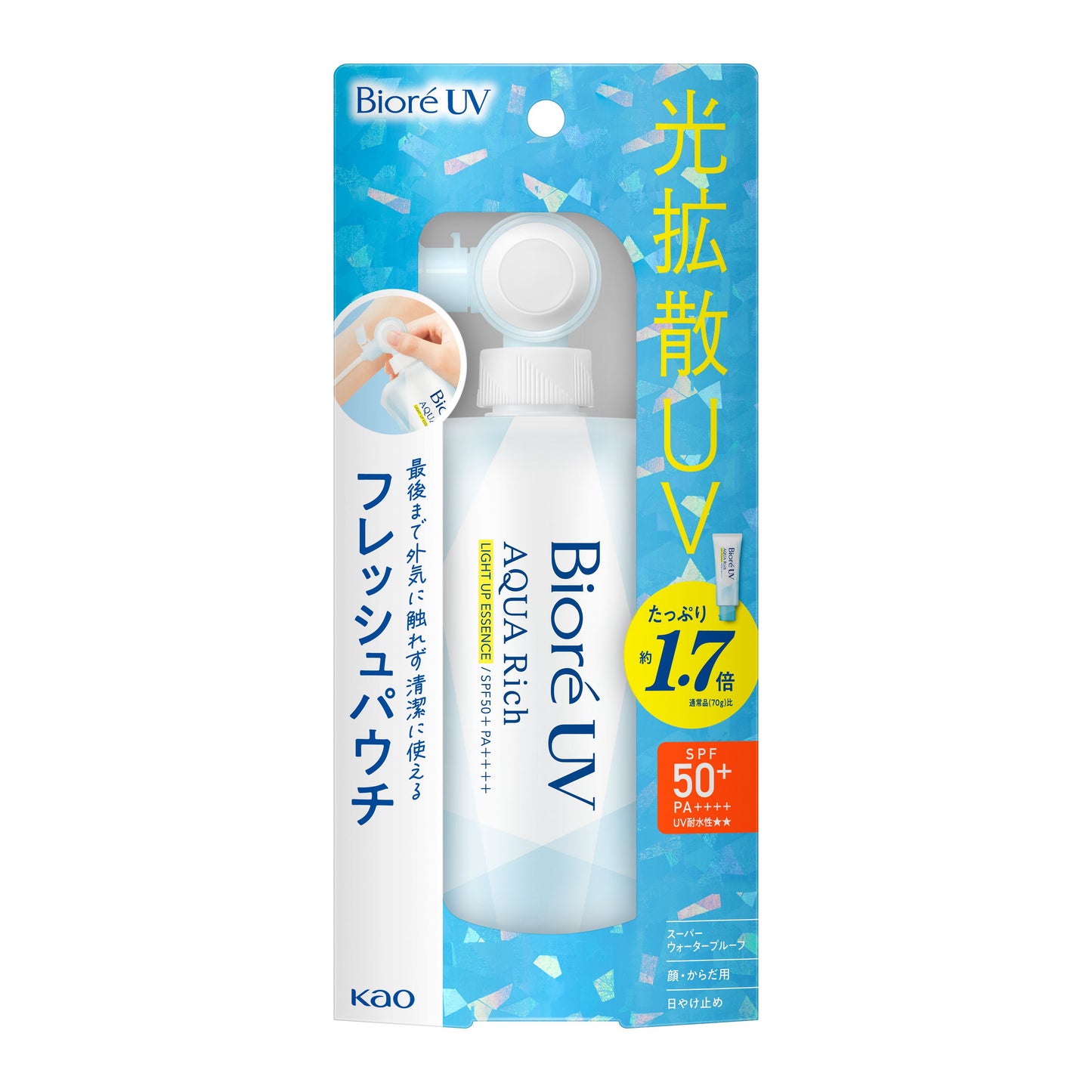 Biore UV Aqua Rich Light Up Essence Fresh Pouch 120g